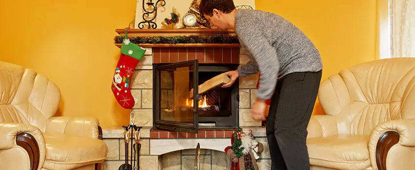 Rusted Metal Fireplace Restoration in Crestview, Florida